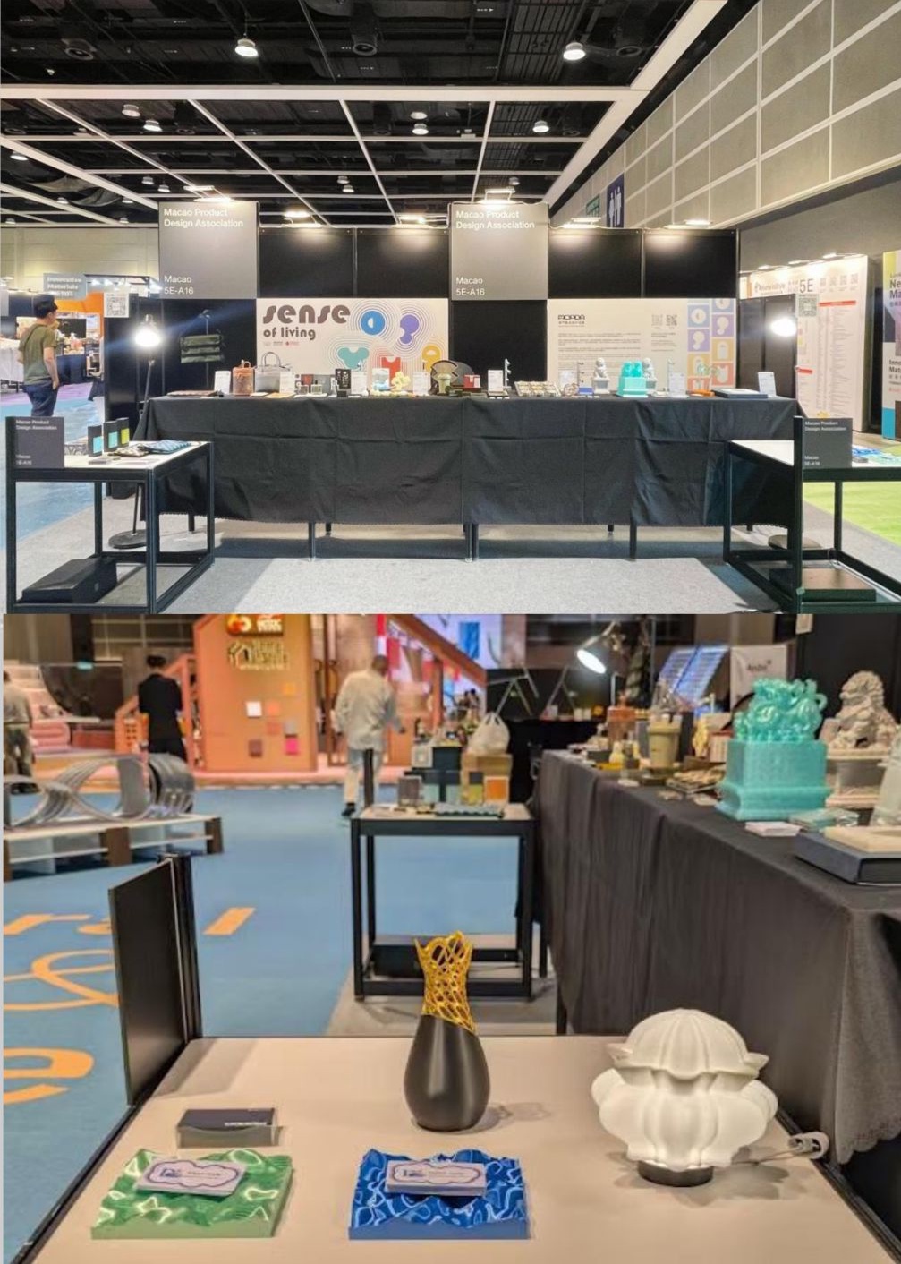 Dream Layer exhibition booth and product display